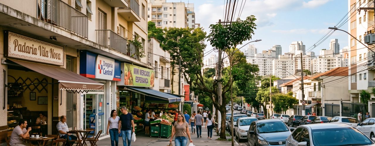 Quais são as vantagens de morar perto de comércios?
